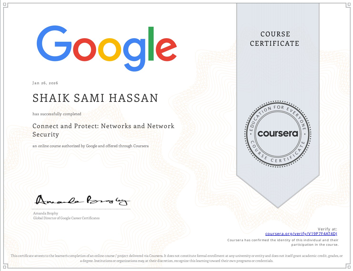 Network Security Certificate Preview